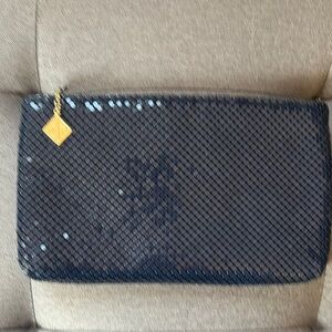 Elegant Black Mesh Clutch